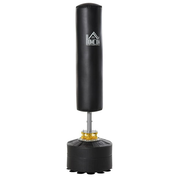 Soozier Free Standing Punch Bag Boxing Stand w/ Fillable Base Adjustable Height