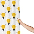 thumbnail image 3 of Shower Curtain, Light Bulb Pattern white Waterproof Fabric Plastic Shower Curtain, Drying Fast Bathroom Curtain with 9 Buttonholes, Ruffle Shower Curtain 60x72in, 3 of 8