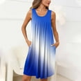 thumbnail image 3 of dazeni Women's Nightgown 2025 Trendy Tie Dye Sleeveless Nightshirt Crew Neck Chemise Sleep Dress Soft Night Dress Loose Sleepwear with Pockets, 3 of 7