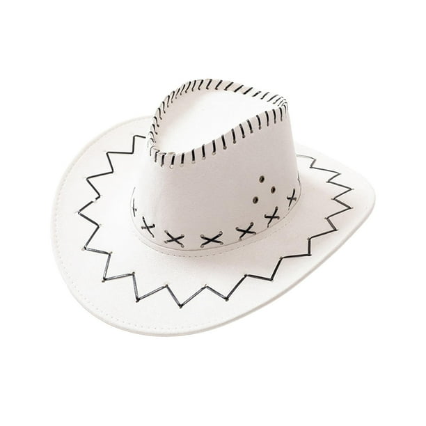 Sombrero de Vaquero Yuyangstore Estilo Occidental Blanco