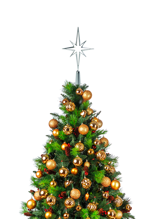 Nambe Deck the Halls Christmas Tree Star Holiday Tree Topper Silver 