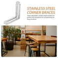 thumbnail image 3 of Minkissy 4Pcs L Shape Shelf Support Brackets Stainless Steel for Adjustable Mounting with Modern Design, 3 of 6