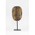 thumbnail image 4 of Wooden Primitive Tribal Timor Ancestral Mask with Head Carving on Stand Statue Hand Carved Sculpture Handmade Figurine Gift Home Decor Accent Handcrafted Decoration, 4 of 5