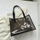 thumbnail image 4 of Bolsas de hombro casuales para mujer Bolsas de moda de PVC transparente (negro) Likrtyny  Para Estrenar, 4 of 9