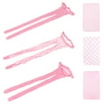 thumbnail image 4 of Littleforbig High Waist Tights Fishnet Mesh Net Stockings 3 Pairs Pink, 4 of 6