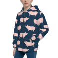 thumbnail image 2 of Picia Pig 1 for Boys Fashion Full-zip Hoodies & Sweatshirts with Kangaroo Pocket,Zip-up Hooded Sweatshirt for Kid, Moisture Wicking & Breathable-Small, 2 of 6