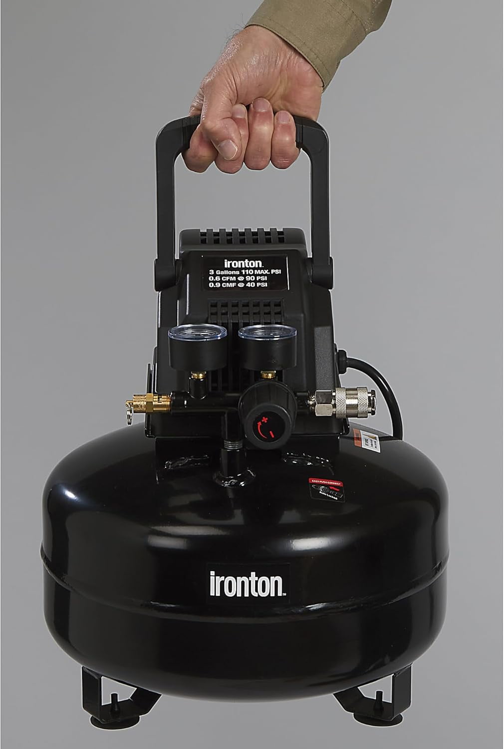 TimHome-US Oil-Free Pancake Air Compressor, 0.3 HP, 3 Gallons, 110 PSI