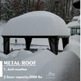 thumbnail image 2 of Kozyard Alexander Hardtop Aluminum Gazebo with Netting and Privacy Sidewalls, 10'x12', Gray, 2 of 7