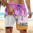 thumbnail image 2 of Kcolen Mens Swim Trunks 7 Inch,2 in 1 Swimsuit Swim Shorts Quick Dry Board Short Beach Bathing Swimming Swimwear with Pockets, 2 of 5
