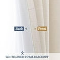 thumbnail image 3 of Mrs Awesome 100% Blackout Cotton Blend Window Curtains 2 Panels 52"Wx108"L - Cream, 3 of 5