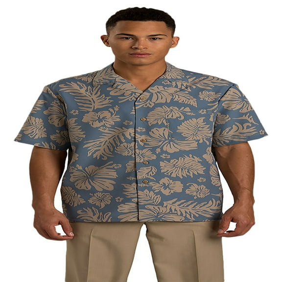 Edwards Tropical Hibiscus Camp Shirt, Style 1036
