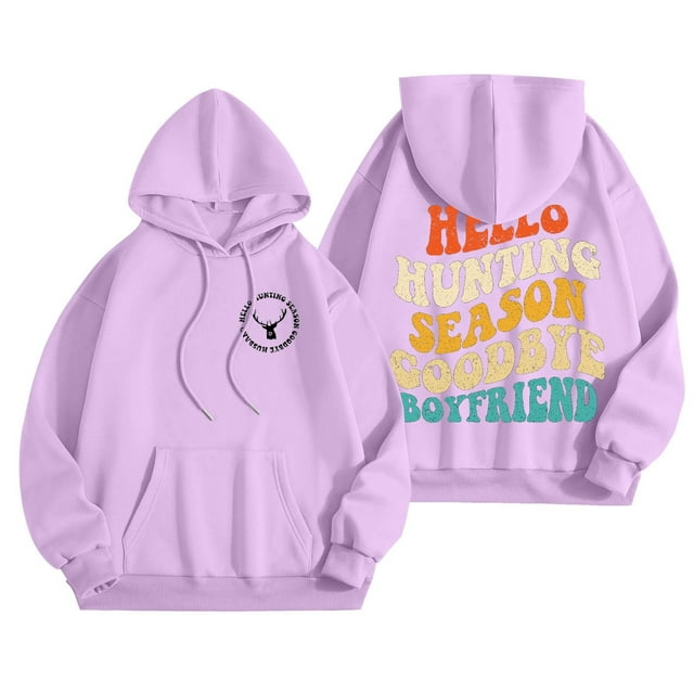 WEAIXIMIUNG Fall Sweatshirts Autumn Winter Printed Hoodie for Women