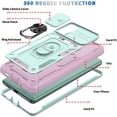 thumbnail image 5 of Case for Galaxy S20 FE, Shockproof Impact Resistant with Slide Lens Protective Cover Case for Samsung Galaxy S20 FE/S20 FE 5G (Pink Green), 5 of 6