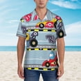 thumbnail image 4 of Motor Racing Men's 3d Print Casual Button Down Shirts, Novelty Hawaiian Short Sleeves 3xl, 4 of 9