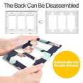 thumbnail image 4 of Yayeee Rocker Switch Wall Plate 2-Gang 4.7"x4.6" Home Decorative Outlet Cover, Black Cubes, 4 of 6