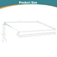 thumbnail image 5 of MCombo 13'x8' Manual Retractable Patio Awning Sunshade Shelter Window Door Awning Commercial Grade - Quality 100% 280G Polyester Outdoor Canopy Aluminum Frame, 5 of 11