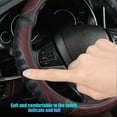thumbnail image 4 of Tgbvmt Universal No-Slip Breathable Leather Car Steering Wheel Cover Stylish Honeycomb Design for Comfortable All-Season Driving Fits Diameter Steering Wheels for Safe Comfortable Driving Experience, 4 of 6