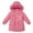 Watermelon Red, variant on Girl Winter Coat with Hooded Puffer Jacket Kids Red Puffer Jacket Zipper Long Sleeve Waterproof Kids Thicken Jacket Girls Coats Size 6-7 Years