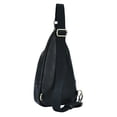 thumbnail image 2 of Antik Kraft - The Tasha Soft Vegan Leather Crossbody Sling Backpack Purse for Women - Black, 2 of 3