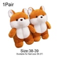 thumbnail image 2 of Jiibva Cartoon Fox Animal Slippers, Winter Warm Plush Slippers, Non-Slip Soft Plush Indoor Slides Fuzzy House Shoes for Women, Man, 2 of 7