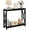 Black, variant on SONGMY Sofa Side Console Table with 2 Storage Shelves Narrow Accent Table for Entryway/Hallway/Living Room, 39.3in L x 11.8in W x 31.6in H, Black