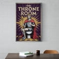 thumbnail image 6 of The Throne Room Retro Bathroom Poster Featuring Medieval King on Toilet with Scepter for Wall Art Canvas Poster, 6 of 8