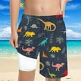 thumbnail image 3 of MEZZALL Boys Shark Printed Swimming Shorts With Lace Up High Waisted Loose Casual Swim Trunks Summer Beach Vacation Pool 5-6 Years Leisure Baby Wear, 3 of 5