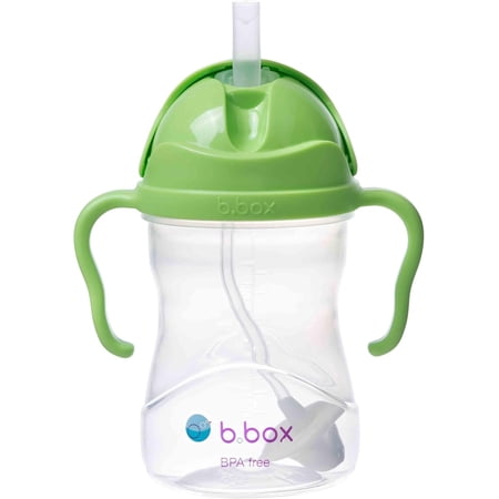b.box Sippy Cups for Toddlers, Leakproof Weighed Straw Cup for 6+ month, Toddler Water Bottle with Handles, BPA Free, Dishwasher Safe, 8 oz - Blueberry