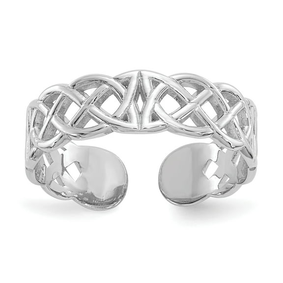 Primal Gold 14 Karat White Gold with Design Toe Ring