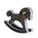 thumbnail image 1 of Caballo mecedor de madera para decoración de mesa, arte, mobiliario, artesanía, centro de mesa, adorno Gris, 1 of 9