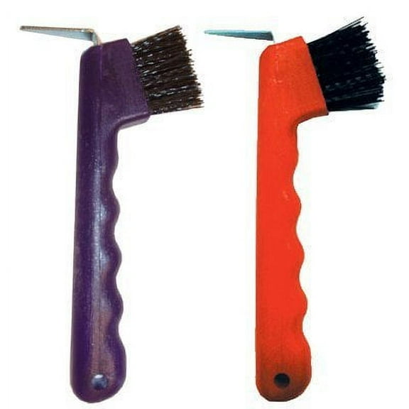 Plastic Hoof Pick Brush Combo Black