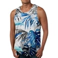 thumbnail image 1 of Hawaiian Tanks For Men Casual Fashion Sleeveless Summer Beach Printed Round Neck Tank Top XL, 1 of 6