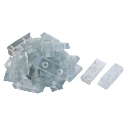 Unique Bedroom Chairs Unique Bargains 30 Pcs Antislip Rubber Rectangle 40mm x 14mm Chair Foot Cover Table Furniture Leg Protector Clear ()