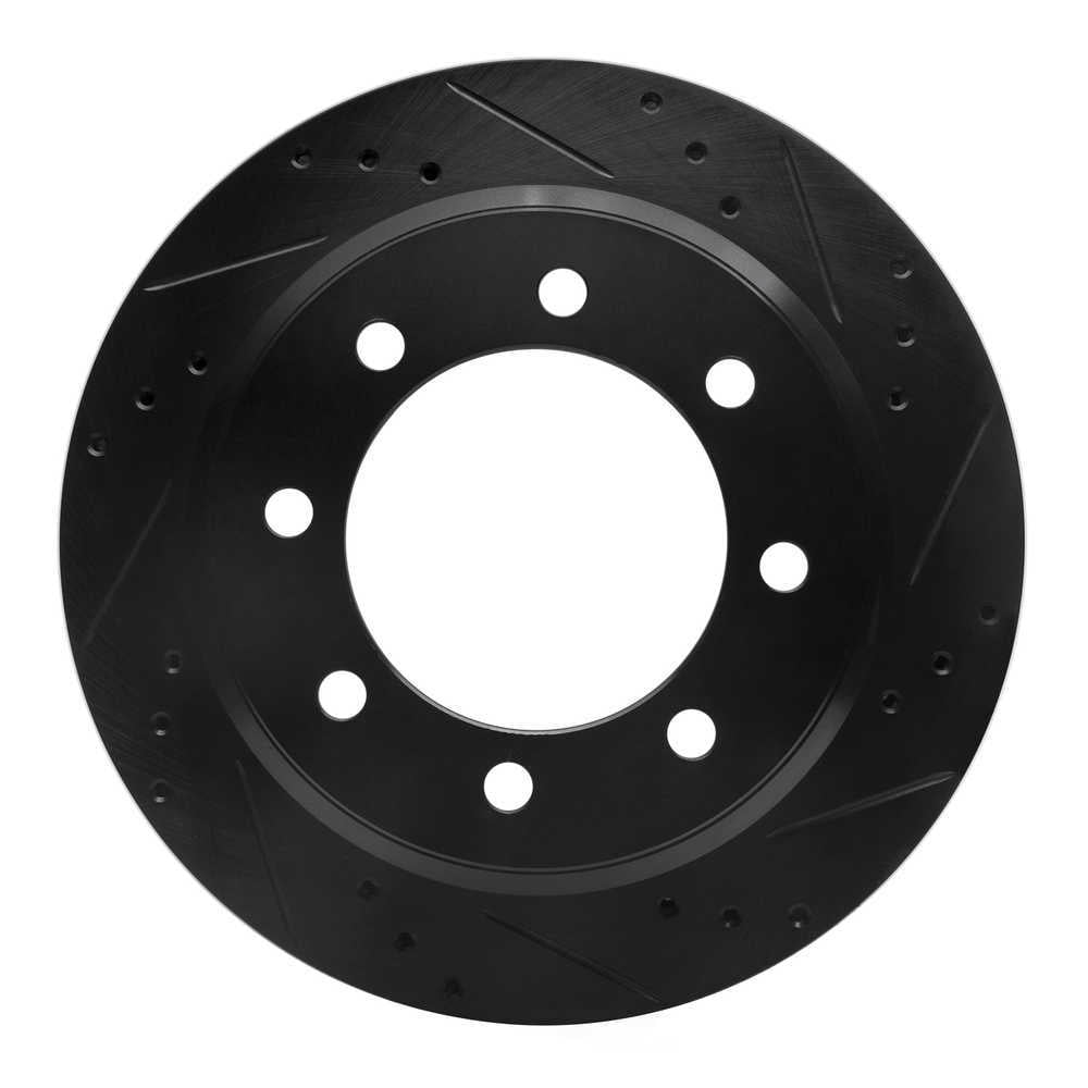 Dynamic Friction Company 633-54208R DFC Brake Rotor - Drilled And Slotted - Black