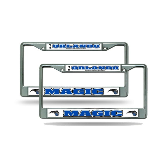 Orlando Basketball Magic Chrome Metal (Set of 2) License Plate Frames