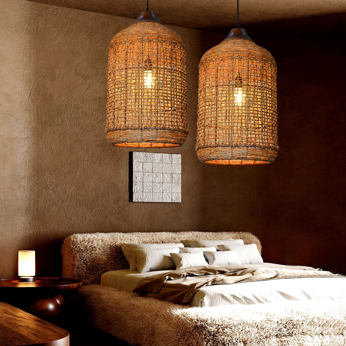 Arturesthome Brandy Koi Lampshade Hanging Ceiling Light Handmade Lampshade