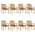 thumbnail image 6 of vidaXL 2x Solid Teak Wood Garden Chairs with Cushions Seating Multi Colors, 6 of 28