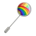 thumbnail image 2 of Double Rainbow Pride Arc Stick Pin Stickpin Hat Brooch, 2 of 5