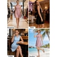 thumbnail image 6 of Hanerdun Womens Tennis Dress with Shorts Pockets Sleeveless Athletic Golf Dress Workout Activewear Pink M, 6 of 9