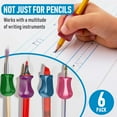 thumbnail image 6 of The Pencil Grip Metallic Grippers 6-Pack, Pencil Grips for Handwriting, Ergonomic Pen Holder for Righties & Lefties, Writing Practice for All Ages, Writing Tool with Finger Cushion, 6 of 9