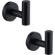 thumbnail image 1 of BRILLAR Lylin Ganchos para toallas de acero inoxidable - Juego de 2, montaje con tornillos, negro - Perfecto para baño, cocina, sala de estar y oficina, 1 of 5