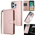 thumbnail image 2 of For Samsung Galaxy S24 Plus /S24+ Deattachable PU Leather Hybrid Wallet Money Credit Card Holder Support Magsafe Charger Cover ,Xpm Phone Case [ Rose Gold ], 2 of 7
