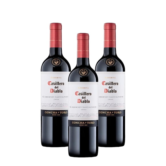 Pack De 3 Vino Tinto Casillero Del Diablo Cabernet Sauvignon 750Ml