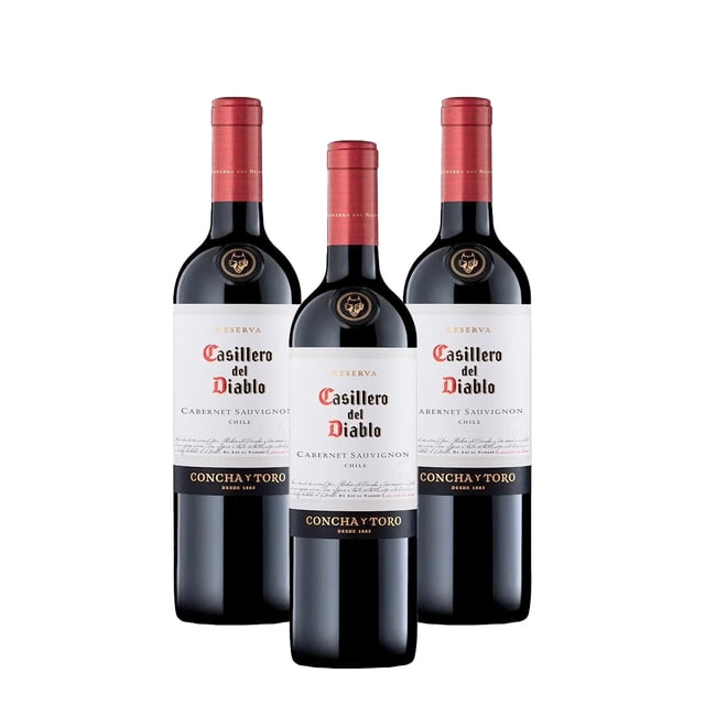 Pack De 3 Vino Tinto Casillero Del Diablo Cabernet Sauvignon 750Ml