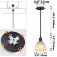 thumbnail image 3 of Kiven Can Lights Retrofit Recessed Lighting with E26 Power Outlet Adapter, 4/5 Inch Replacement Conversion Kit, Farmhouse Frosted Glass Pendant Lighting for Bedroom Hallway Kitchen,3 Lights, Black, 3 of 7