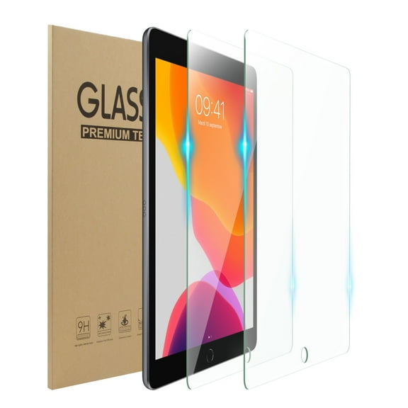 2 Pack Glass Screen Protector for iPad 9th 8th 7th Generation (10.2 inch iPad) (2021/ 2020/ 2019 Models), Tempered Glass HD