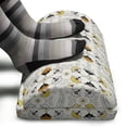 thumbnail image 3 of Grey and Yellow Foot Rest, Paisley Style Flowers Ivy Swilrs Leaves Image, Non-Slip Backing Adjustable Ergonomic Memory Foam Leg Support for Office, Pale Grey Marigold, by Ambesonne, 3 of 5