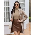 thumbnail image 3 of Ekouaer Women's Turtleneck Long Sleeve Shirts Thermal Underwear Tops Basic Slim Fit Fall Fashion Lightweight Top, 3 of 6