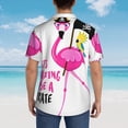 thumbnail image 4 of Pofeuu It'S Flamazing To Be A Pirate Print Hawaiian Shirt for Men Sleeves Casual Button Down Summer Beach Dress Shirts T-Shirts,XX-Large, 4 of 7