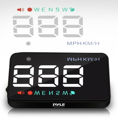 PYLE PHUD12 - Heads Up Display HUD Screen - Vehicle Speed & GPS Compass HUD Monitor System